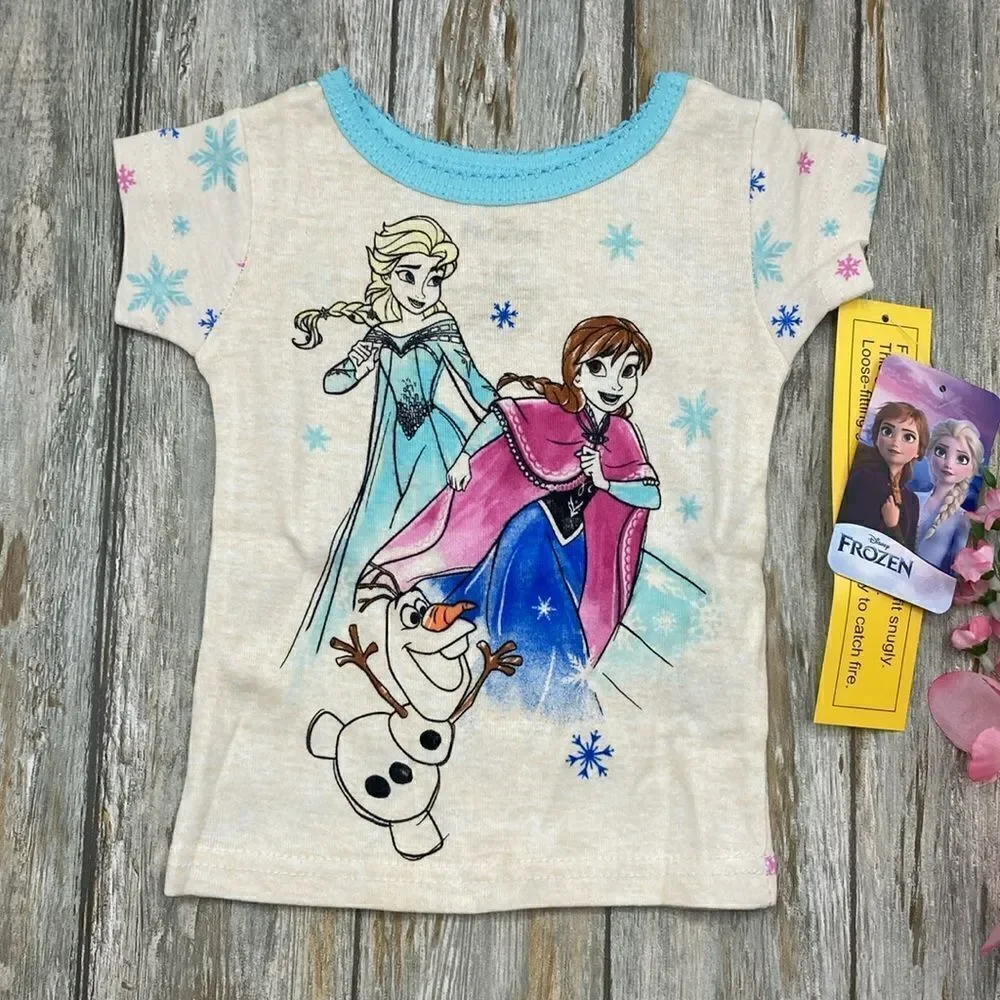 Disney Princess Snug Fit Pajamas Long & Short Sleeve 2, 2-Piece Sets Size 12M